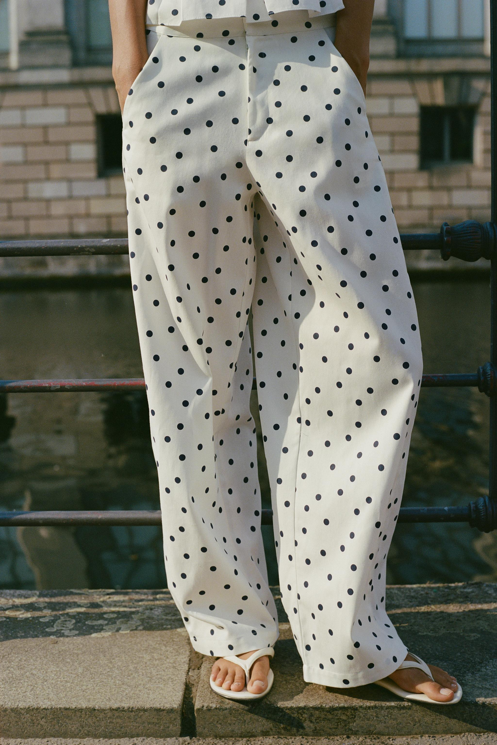 POLKA DOT BARREL PANTS | Zara US