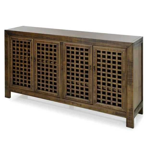Rio 4-door Antique Mocha Brown 70-inch Wood Accent Cabinet | Walmart (US)