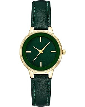Amazon Essentials Women's Faux Leather Strap Watch | Amazon (US)