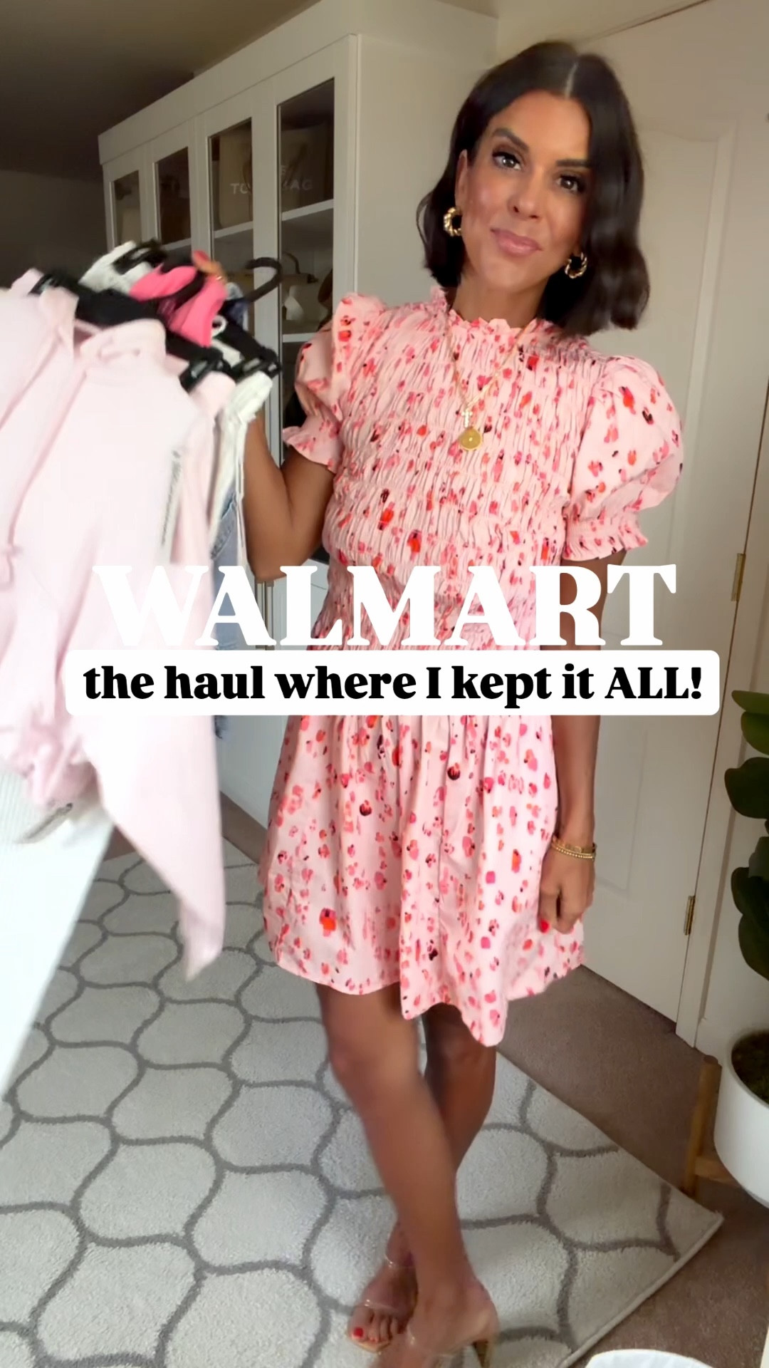 Walmart haul! I’m 5’5 for reference- wearing size xs in dress, green tee, striped pants (run big, size down if you can), and coral tank. Jean shorts sized up one for that fit. Size small in skort and matching sweatshirt. Jeans fit tts. 

#LTKmomlife #LTKSeasonal #LTKootd