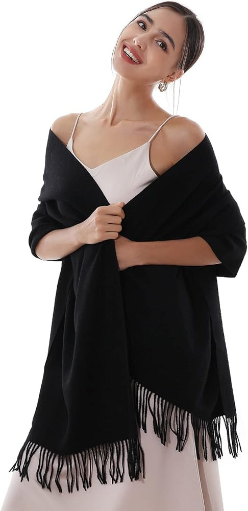 RIIQIICHY Winter Scarfs for Women Pashmina Shawls Wraps for Evening Dresses Large Warm Soft Scarv... | Amazon (US)