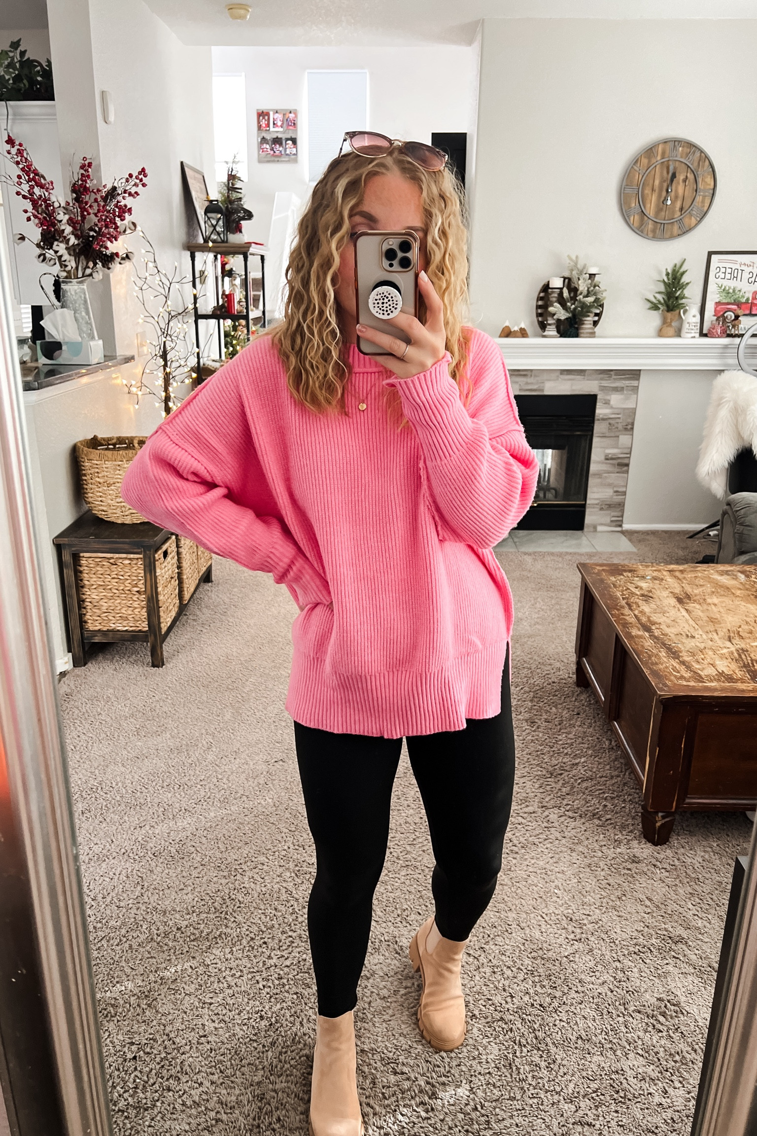 Winter Outfit Ideas with a pink oversized sweater, leggings, and Chelsea boots. 
Grab your true size with everything




….Winter outfits| amazon winter outfit | winter travel outfit| winter dinner outfit | casual winter outfits | winter fashion | size 4-6 | cold weather outfits | winter outfit ideas | layering outfit for the cold| winter fashion 2024 | outfit inspo | outfit ideas | winter outfits amazon | boots | leggings outfits winter | casual outfit Ideas | amazon deal | amazon on sale | amazon handbags | amazon shoes | gift guide for her,

#LTKfindsunder50 #LTKstyletip #LTKshoecrush