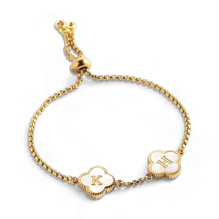 Clover Custom Name Bracelet | Mint & Lily