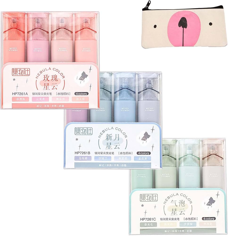 Glitter Highlighters Markers, Glitter Highlighter Pen, For Sparkling Note-Taking Diary,Smudge-Pro... | Amazon (US)