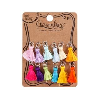 Charmalong™ Multicolored Tassel Rhodium Charms By Bead Landing™ | Michaels Stores