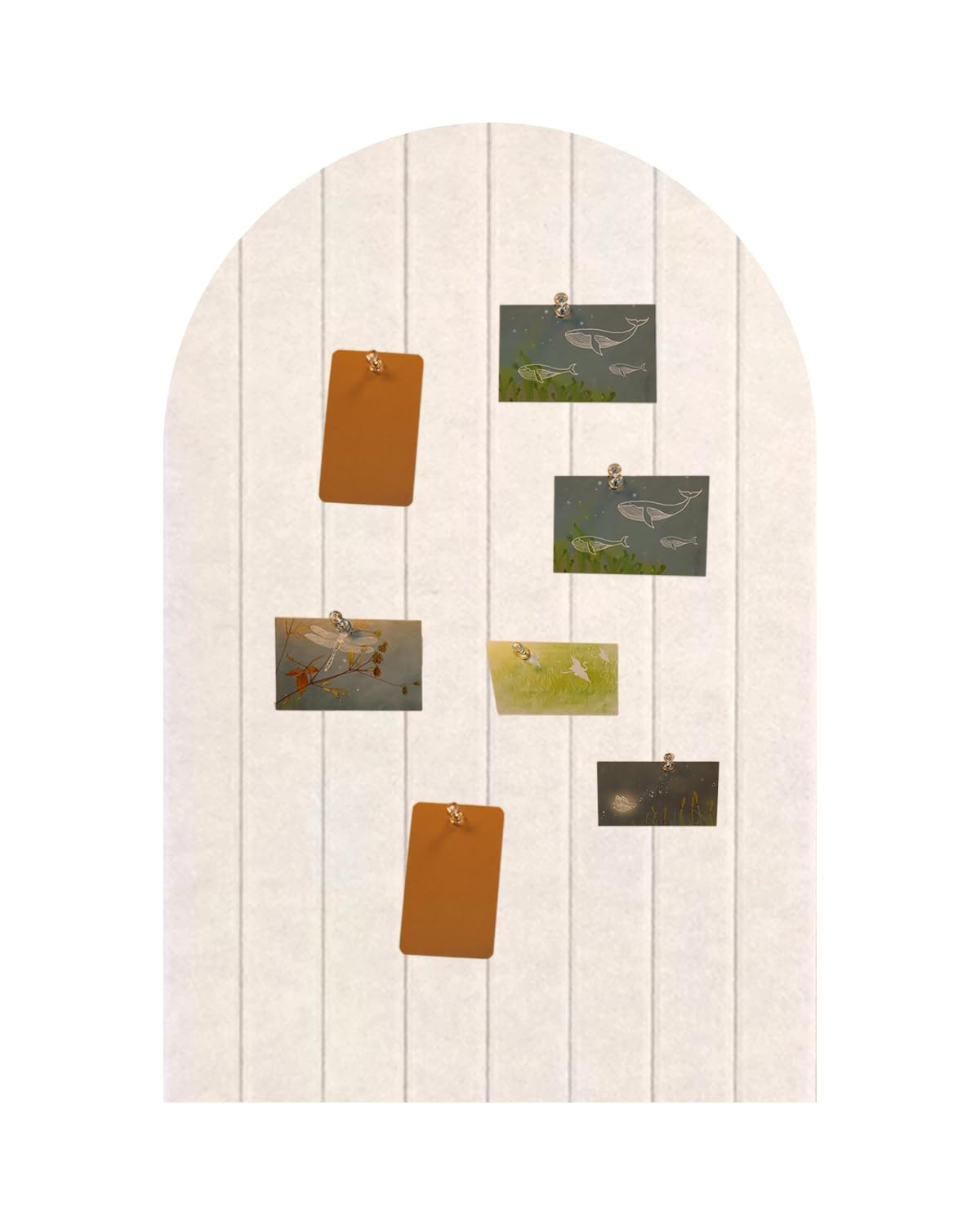 Foldable Bulletin Board, 0.35" Thick Felt Wall Tiles, Large Cork Board with Adhesive Sticker, Rou... | Amazon (US)