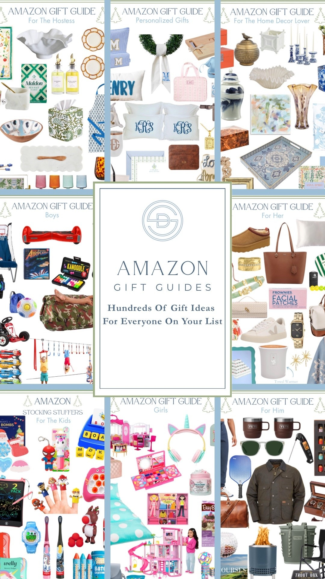 Amazon gift guides for everyone on your list! Shop hundreds of gift ideas all in one place! 

Gift guides | amazon gift guides | gift guide for women | gift guide for men | gift guide for kids | gift ideas | Christmas gift ideas 

#LTKHoliday #LTKGiftGuide #LTKFindsUnder100
