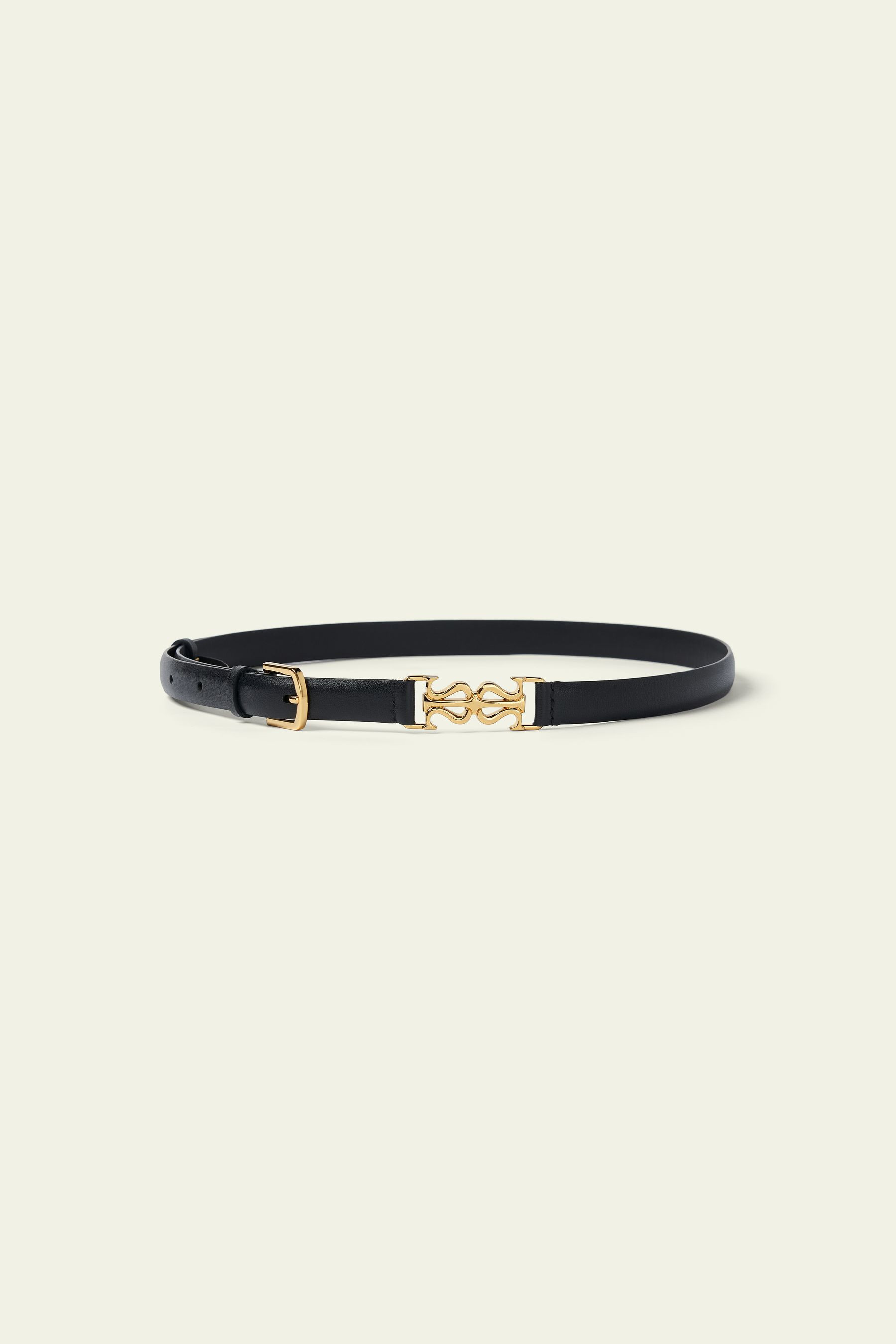 LS Clasp Leather Skinny Belt | LILYSILK