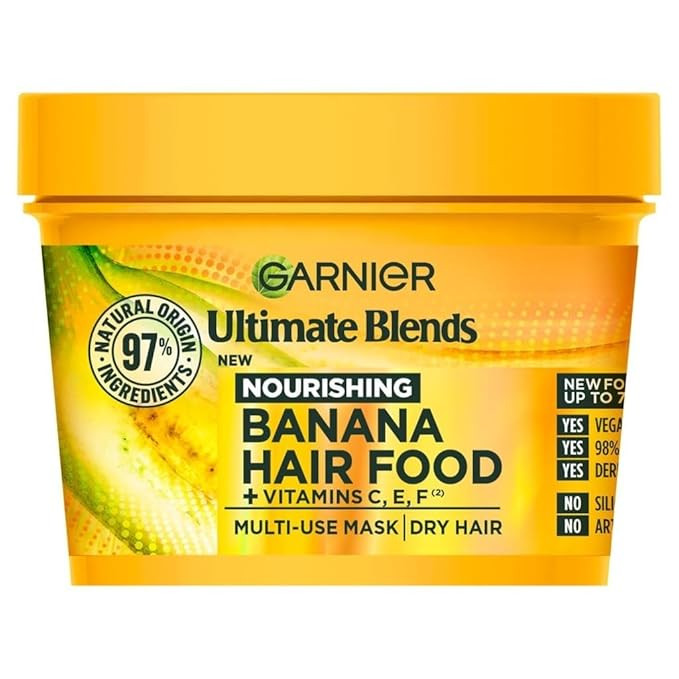 Garnier Ultimate Blends Hair Food Banana 3-in-1 Dry Hair Mask Treatment 390ml | Amazon (US)