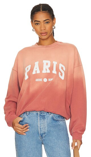 Jaci Sweatshirt University Paris in Washed Faded Terracotta | Revolve Clothing (Global)