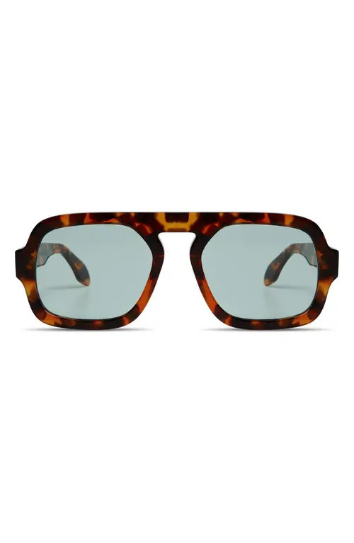 Elisa Johnson Jane 54mm Aviator Sunglasses in Brown Tortoise at Nordstrom | Nordstrom