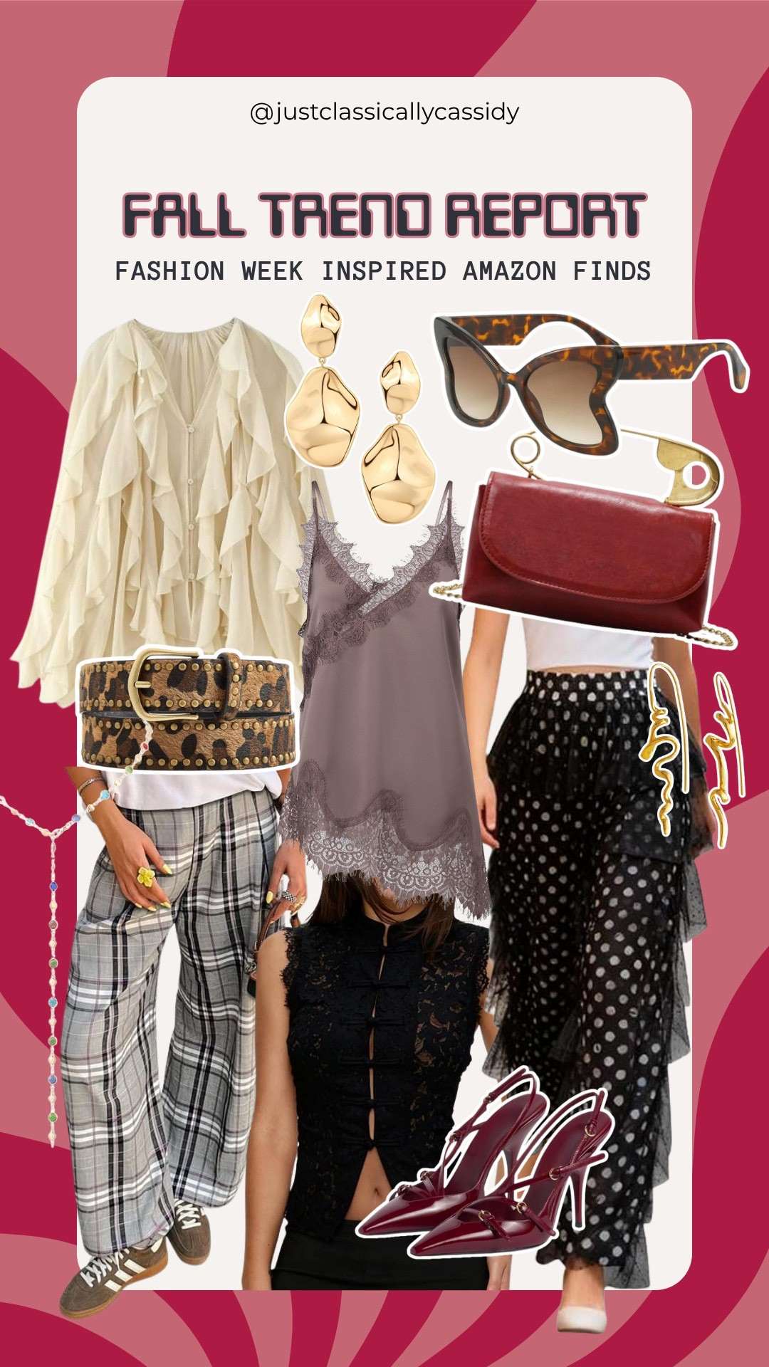 Fall trend report🤎🙌🏼

Pulled together some fashion week inspired Amazon finds for you all☺️




Fall outfits women, nyfw, statement bag, jewelry, lace, asymmetrical, cami, ruffles, draped, belt, earrings, pumps, slingback heels, sunglasses, justclassicallycassidy

#LTKNYFW #LTKootd #LTKSeasonal