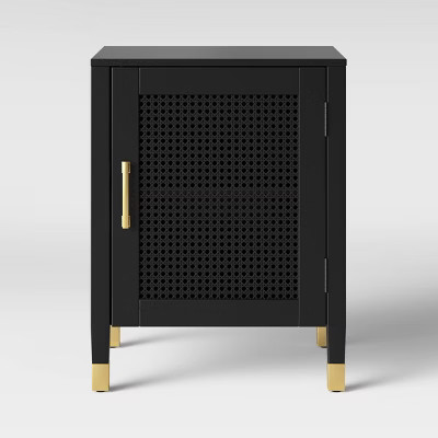 Duxbury Nightstand With Storage Black - Threshold™ | Target