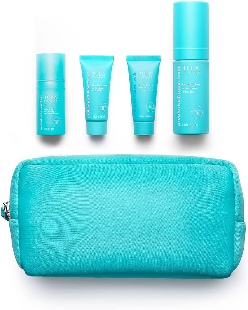 TULA Skin Care Clear Skin Starters Acne & Blemish Fighting Discovery Kit - Foam Cleanser, Gel, Mo... | Amazon (US)