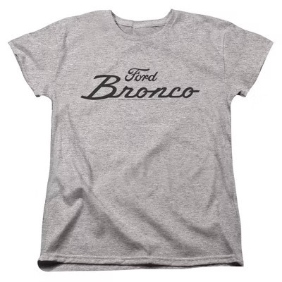 Women's Title: Bronco Logo Light T-Shirt, Athletic Heather, Medium | Target