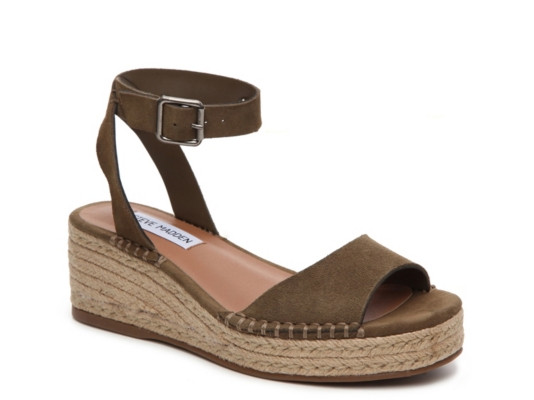 Women's Steve Madden Elody Wedge Sandal - Olive Green | DSW