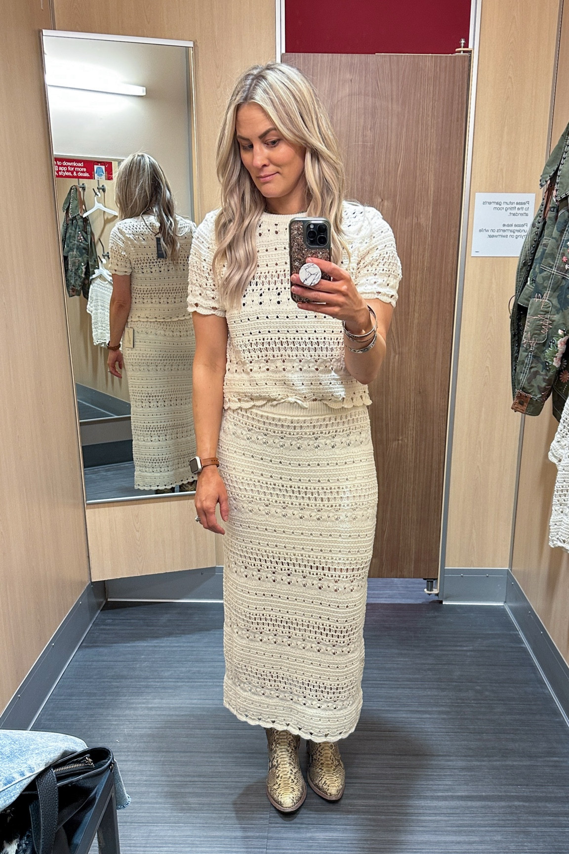 The cutest little cream lace set from Target! This fits true to size! 