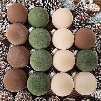 15Pcs Velvet Christmas Ornaments Christmas Tree Decorations, Flocked Christmas Ornaments 2023 Chr... | Amazon (US)