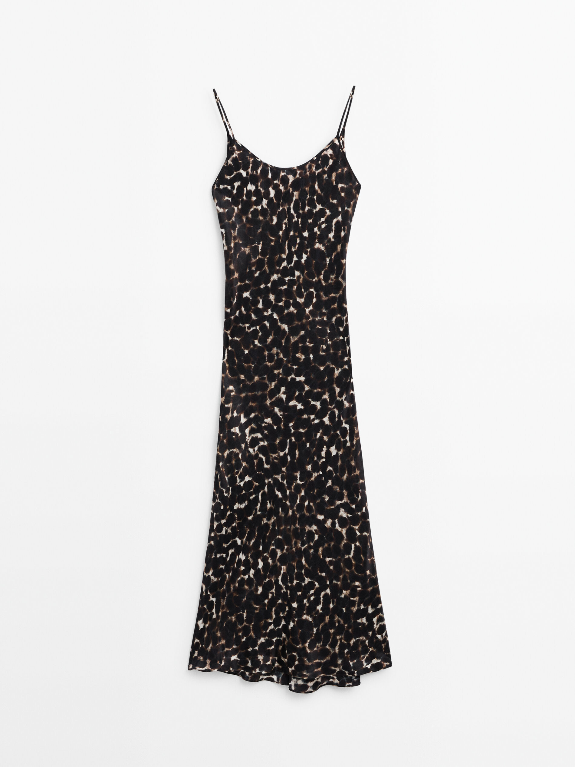 Strappy animal print midi dress | Massimo Dutti US