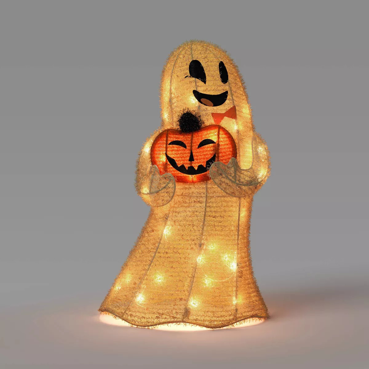 20" Incandescent Tinsel Ghost with Jack-O-Lantern Halloween Novelty Light  - Hyde & EEK! Boutique... | Target