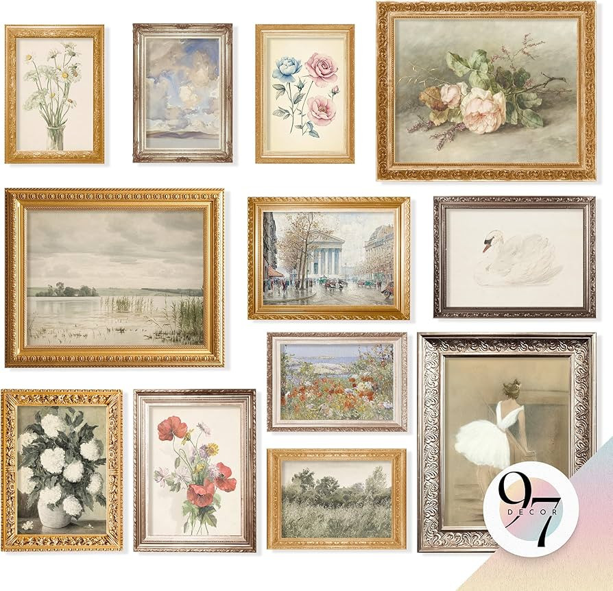 97 Decor French Decor For Home - Country French Wall Art Posters, Vintage Floral Pictures, Vintag... | Amazon (US)