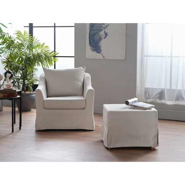 Barlow 31'' Wide Armchair and Ottoman | Wayfair North America