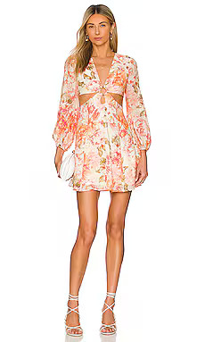 SAU LEE Elliot Dress in Orange Multi from Revolve.com | Revolve Clothing (Global)