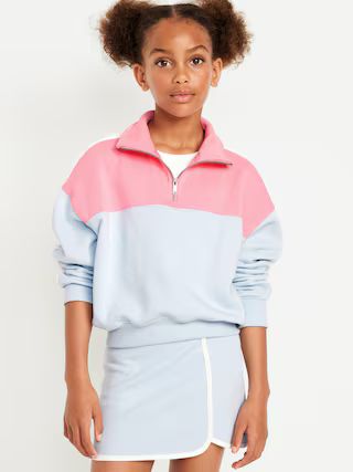 Long-Sleeve Quarter Zip Sweatshirt for Girls | Old Navy (US)