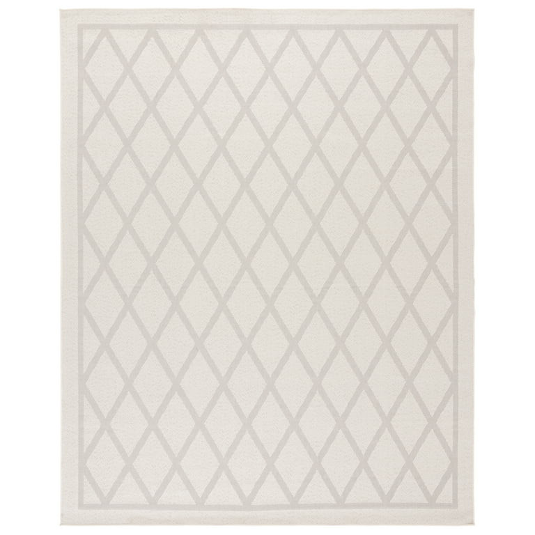 SAFAVIEH Martha Stewart Geometric Indoor/Outdoor Area Rug, Ivory/Light Grey, 8' x 10' | Walmart (US)