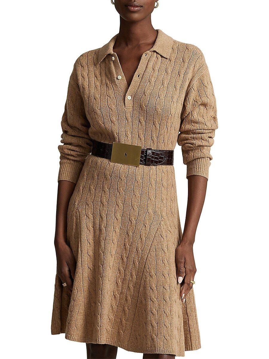 Polo Ralph Lauren Women's Long-Sleeve Cable-Knit Dress - Beige - Size XL | Saks Fifth Avenue OFF 5TH