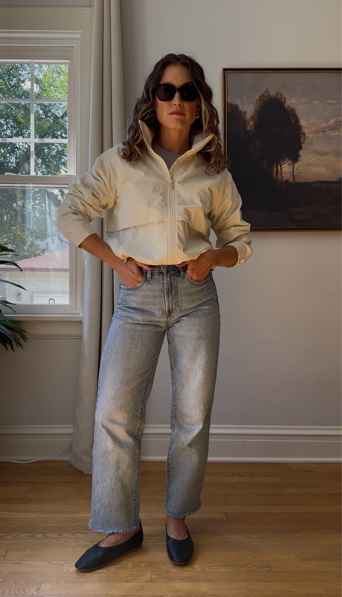 New windbreaker from @Quince  - love the fit!
I got my true size.

#quincepartner

#LTKOver40 #LTKPetite #LTKSeasonal