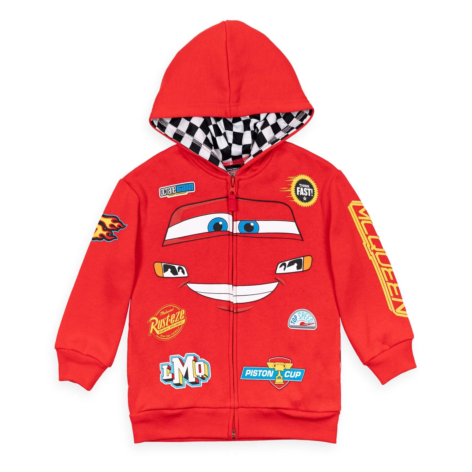 Disney Pixar Cars Lightning McQueen Toddler Boys Fleece Zip Up Hoodie Toddler to Big Kid | Walmart (US)