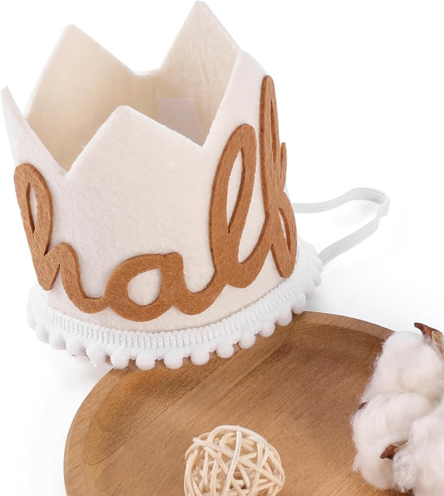 Half Birthday Hat Crown, 6 Month 1/2 Birthday Outfit Cake Smash for Baby Girl Boy, Half Way To On... | Amazon (US)