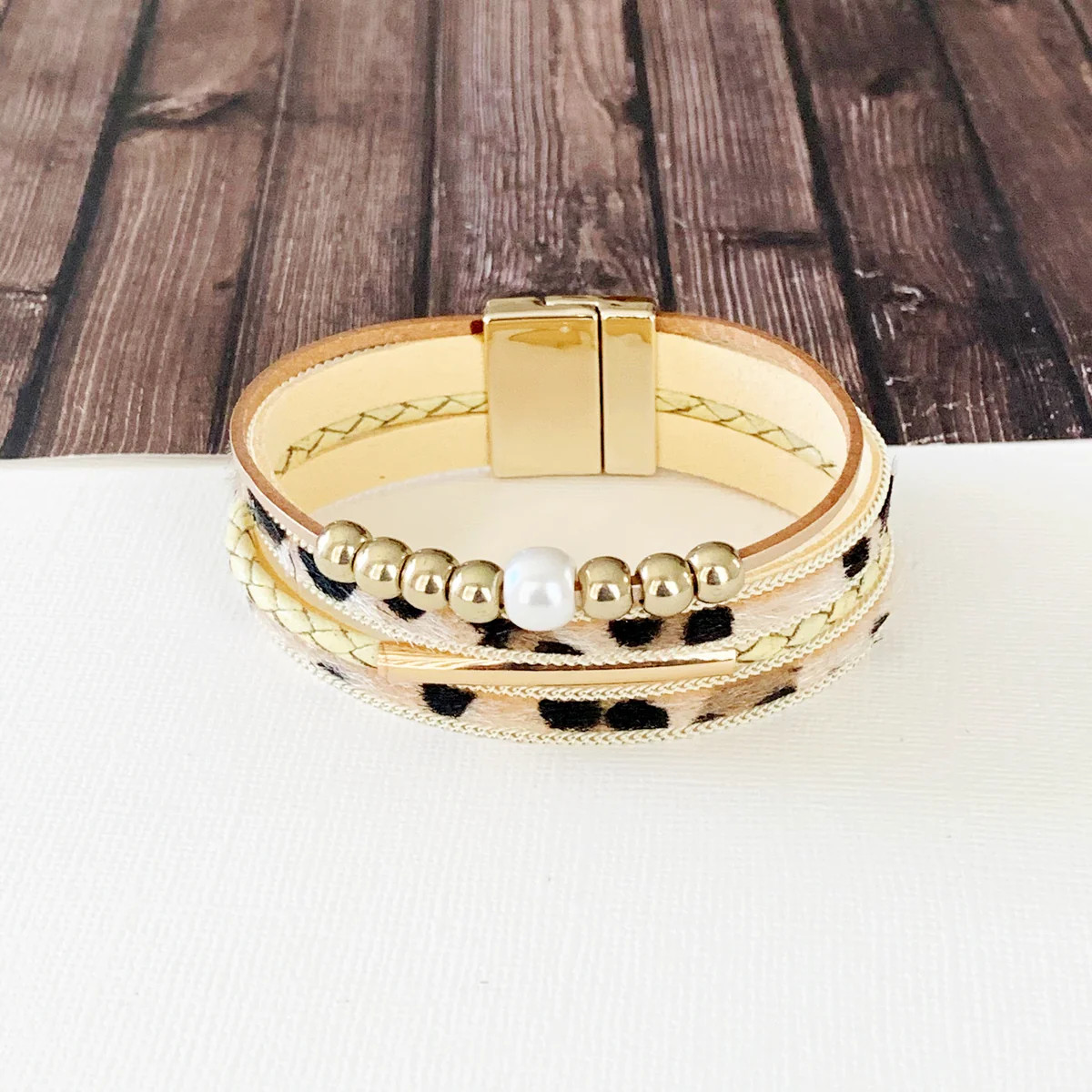 Leopard Layer Wrap Bracelets :: Kyra Leopard Layers | Baubles & Bits