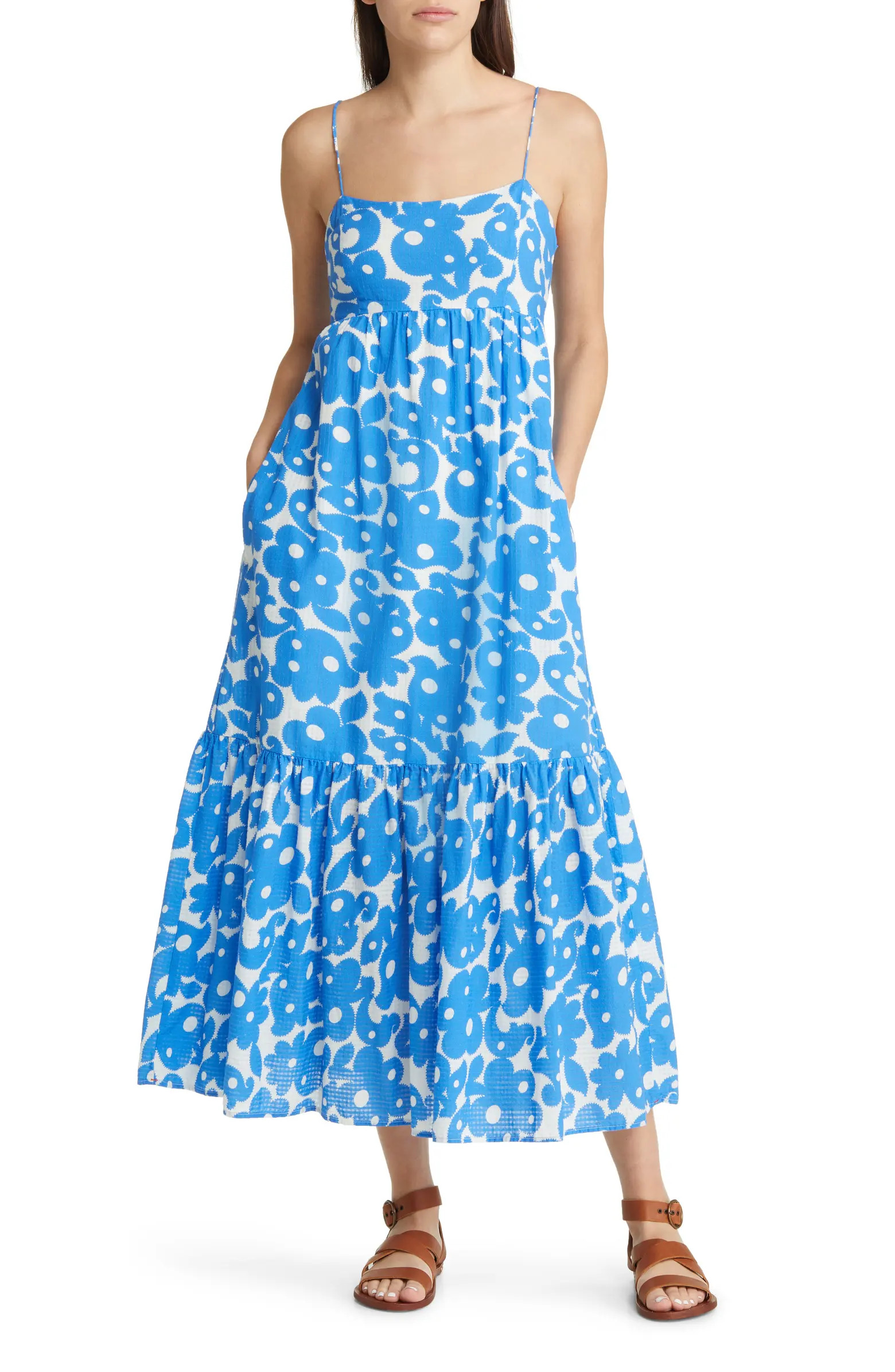 Fae Tiered Cotton Midi Sundress | Nordstrom