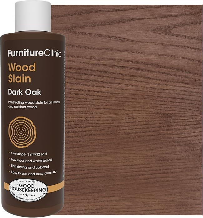 Furniture Clinic Wood Stain | Dark Oak | Water Based | Fast Drying, Low Odor, & Non-Toxic | for I... | Amazon (US)
