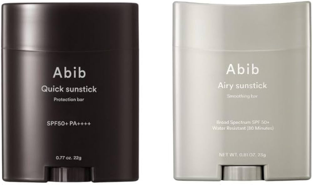 Abib Quick Sunstick Protection Bar & Airy Sunstick Smoothing Bar SPF50 | Amazon (US)