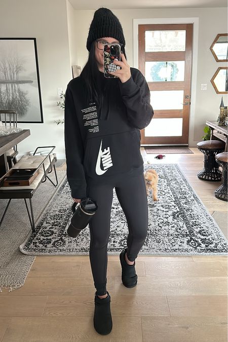 Today’s OOTD. Taking Steven to the vet cozy chic 🤣

My Nike hoodie is almost sold out. I’m in the medium. I linked a ton of other options too.

I linked multiple Lululemon Align leggings. I wear the 4.

My black Stanley tumbler is in stock but grab it quick!

Same with my black ultra mini uggs!

#LTKfit #LTKstyletip #LTKunder100