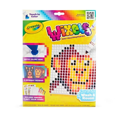 Crayola Wixels Animal Activity Kit: Kids Craft Set with Markers & Patterns, Wixel Board, Ages 6+ | Target
