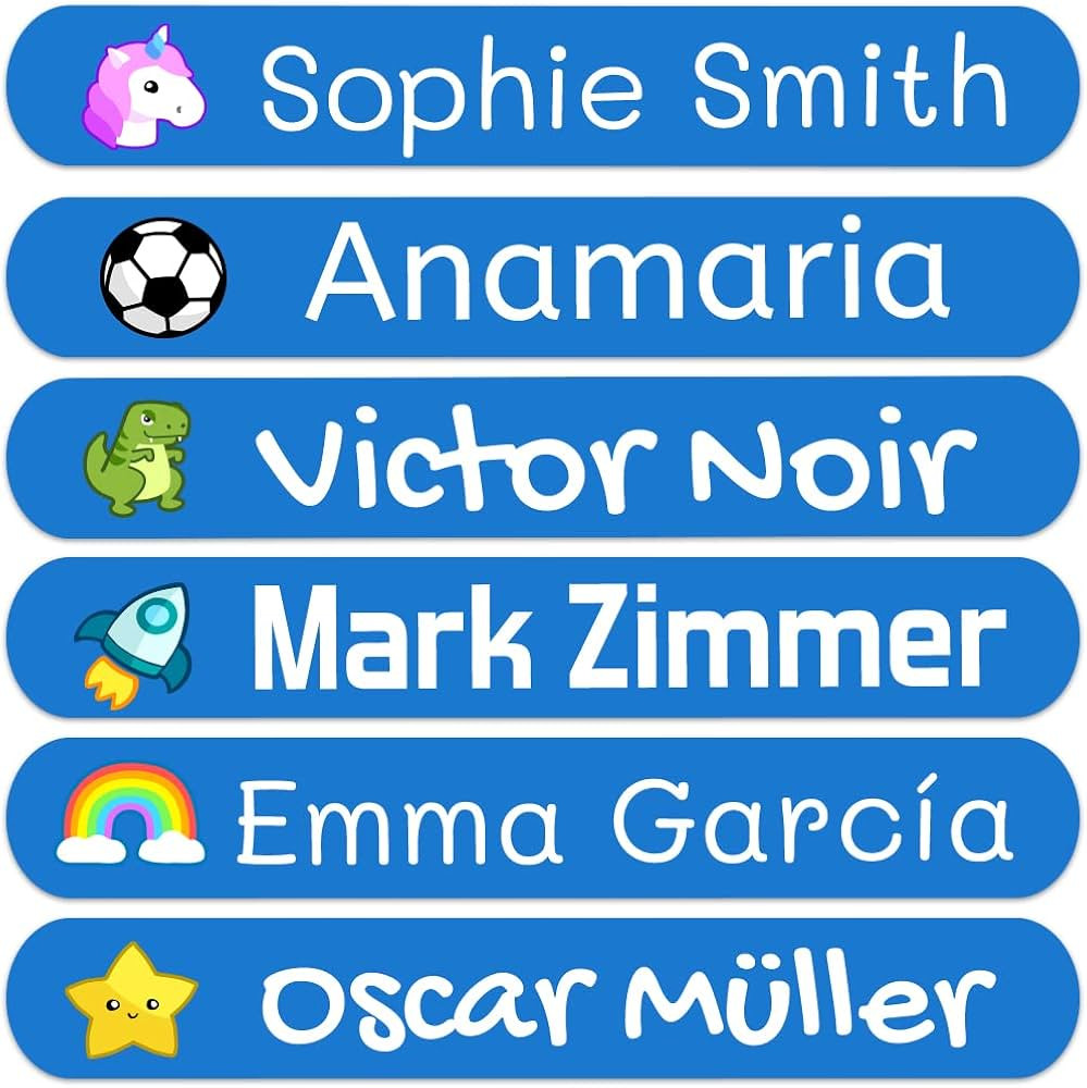 Personalized Waterproof Name Labels for Kids – Set of 50 Custom Stickers for Books, Toys, Schoo... | Amazon (US)