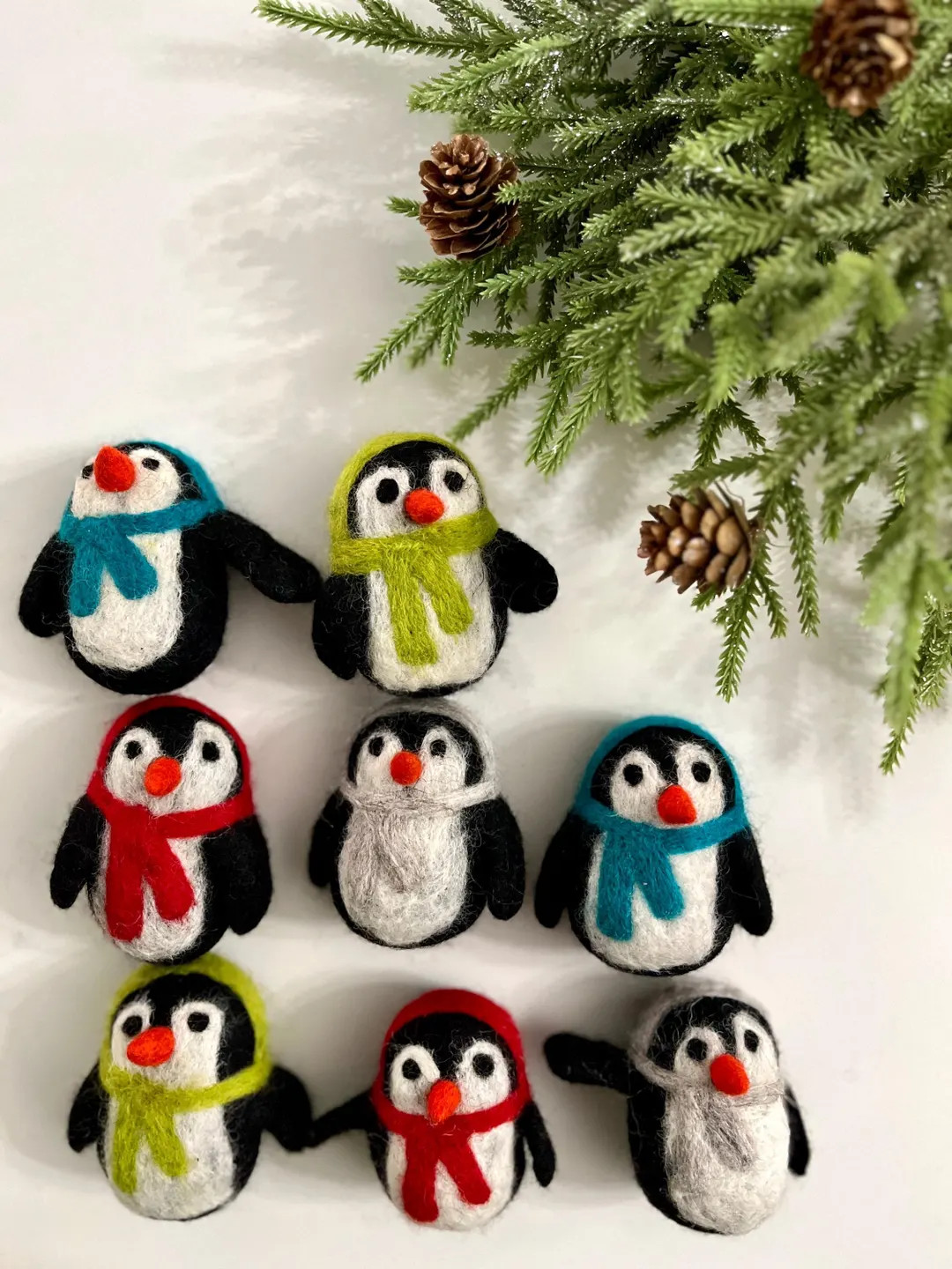 Handmade Needle Felted Penguin Ornament | Cute Winter Animal Decoration | Christmas Shelf Sitter ... | Etsy (US)
