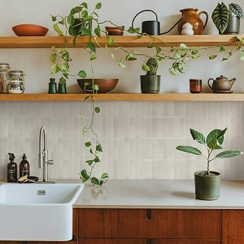 SMART TILES Peel and Stick Backsplash - 5 Sheets of 11.43" x 9" - 3D Adhesive Peel and Stick Tile... | Amazon (US)