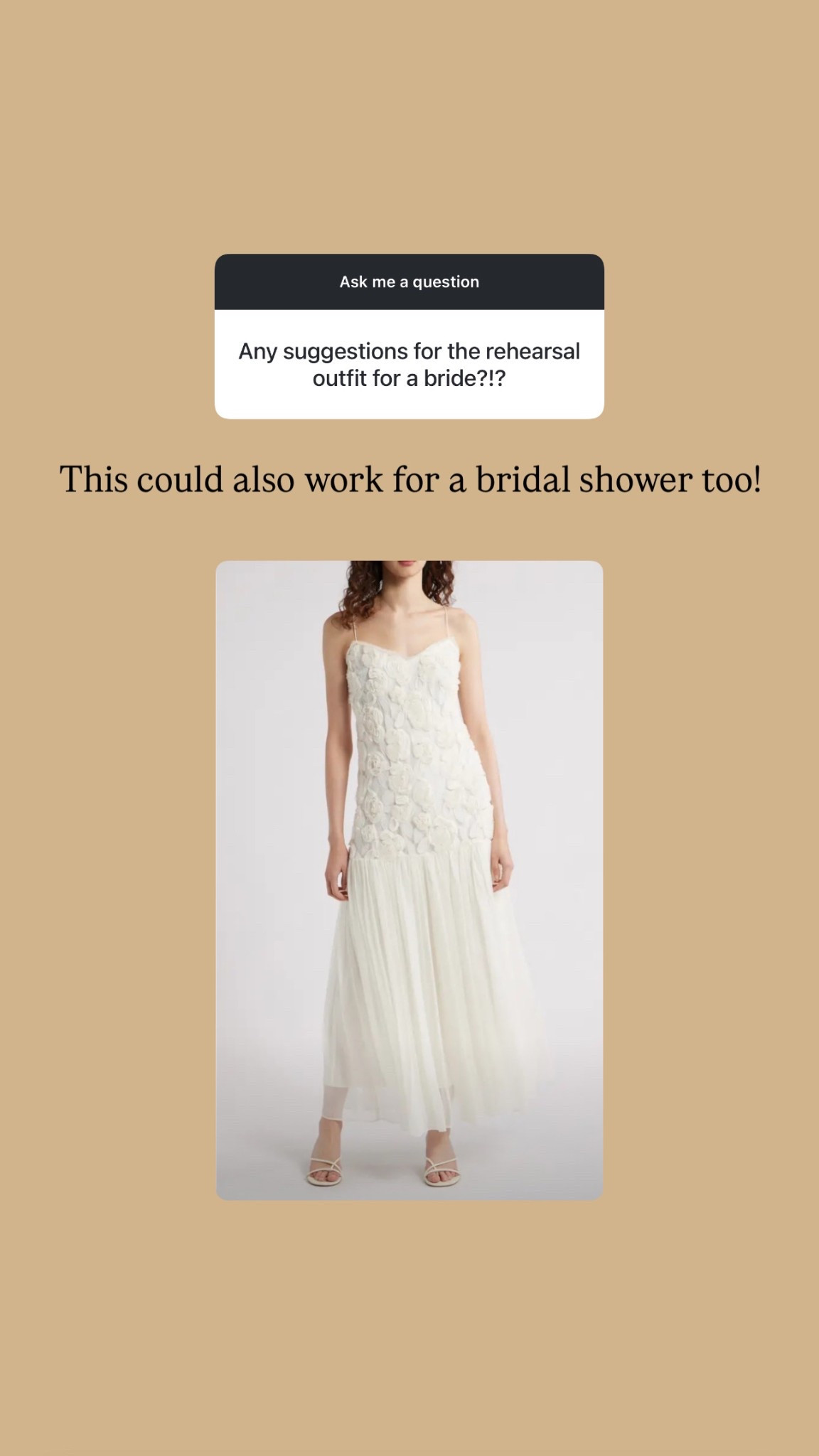 White dress for a bridal shower or rehearsal dinner!

#LTKWedding