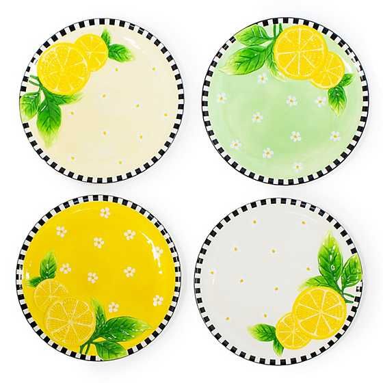 Lemon Dessert Plates, Set of 4 | MacKenzie-Childs