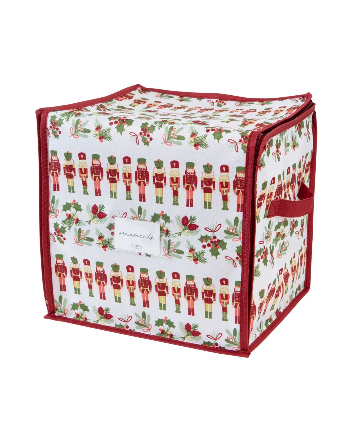 Laura Ashley Print Design 64 Count Stackable Christmas Ornament Storage Box | Macys (US)