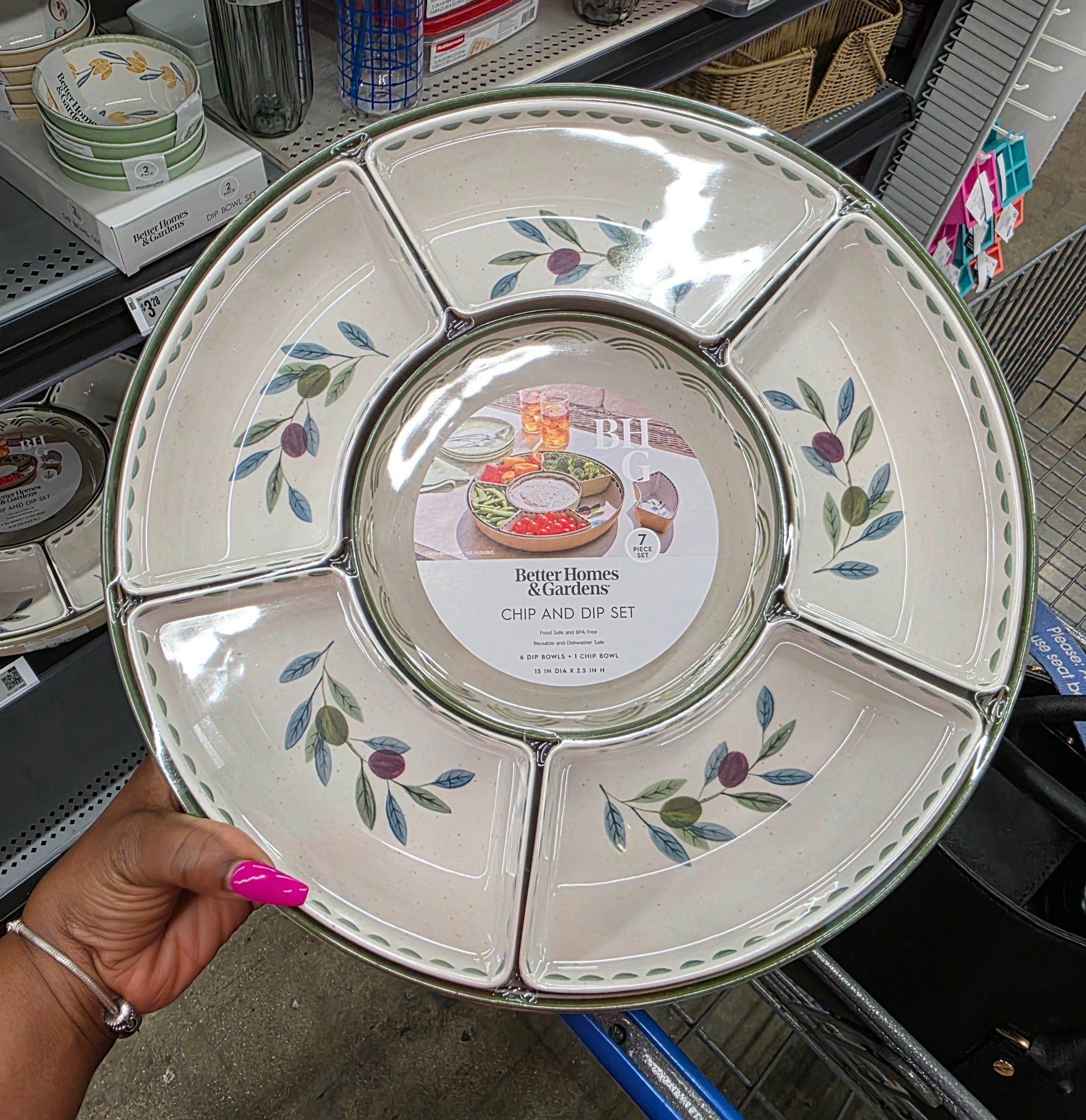 Spotted this adorable chip & dip set at Walmart! 🤩 Perfect for all your upcoming game day gatherings and snack nights. Who else loves a good dip?! 🌿 

#LTKfoodie #LTKHome