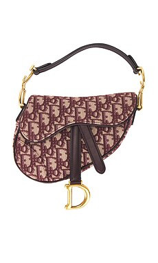 FWRD Renew Dior Oblique Trotter Mini Saddle Bag in Red from Revolve.com | Revolve Clothing (Global)