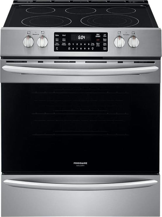 Frigidaire FGEH3047VF Gallery Series 30" Electric Range with 5 Elements, 5.4 Cubic ft. Capacity C... | Amazon (US)