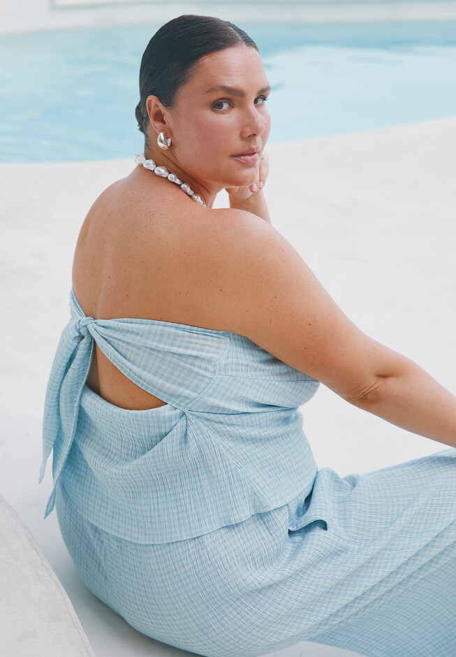 Back Tie Bandeau Top | Eloquii