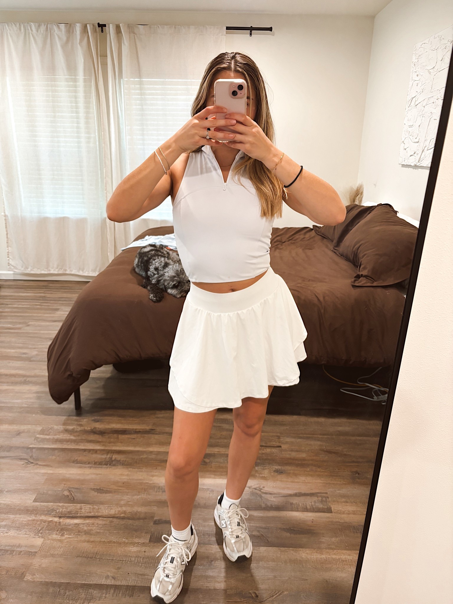 Keeping it classic with this all-white golf look 🤍⛳️ The top is from Gold Hinge (size small) and the skort is from Amazon ,super lightweight and comfortable for hot days!

#LTKActive #LTKU #LTKPetite